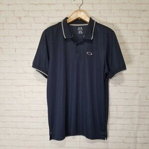 Oakley Polo Shirt Adult XL Extra Large Blue Hydrolix Golf Golfer Rugby Men